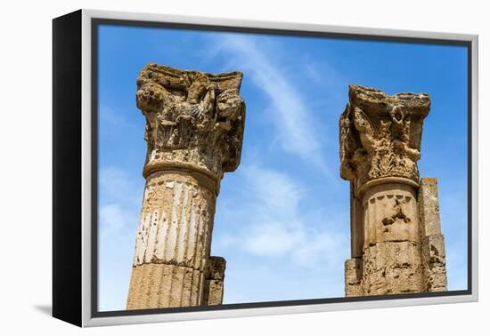 Roman Corinthian Capital, Utica Punic and Roman Archaeological Site, Tunisia, North Africa-Nico Tondini-Framed Premier Image Canvas