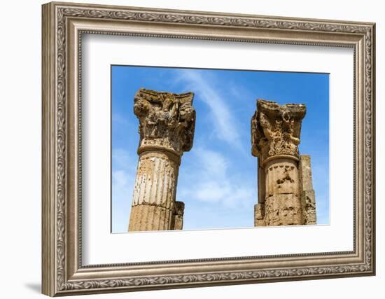 Roman Corinthian Capital, Utica Punic and Roman Archaeological Site, Tunisia, North Africa-Nico Tondini-Framed Photographic Print