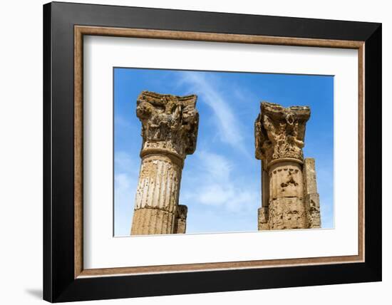 Roman Corinthian Capital, Utica Punic and Roman Archaeological Site, Tunisia, North Africa-Nico Tondini-Framed Photographic Print