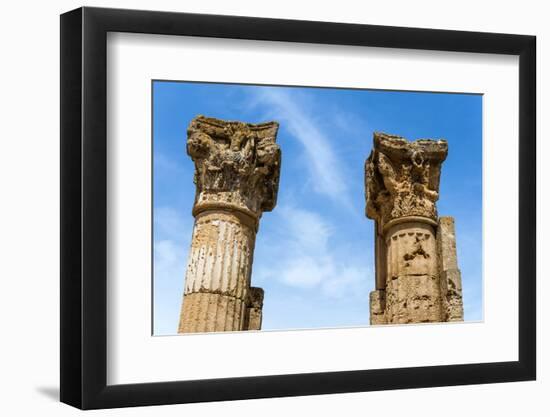 Roman Corinthian Capital, Utica Punic and Roman Archaeological Site, Tunisia, North Africa-Nico Tondini-Framed Photographic Print