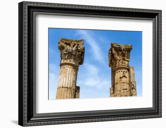 Roman Corinthian Capital, Utica Punic and Roman Archaeological Site, Tunisia, North Africa-Nico Tondini-Framed Photographic Print