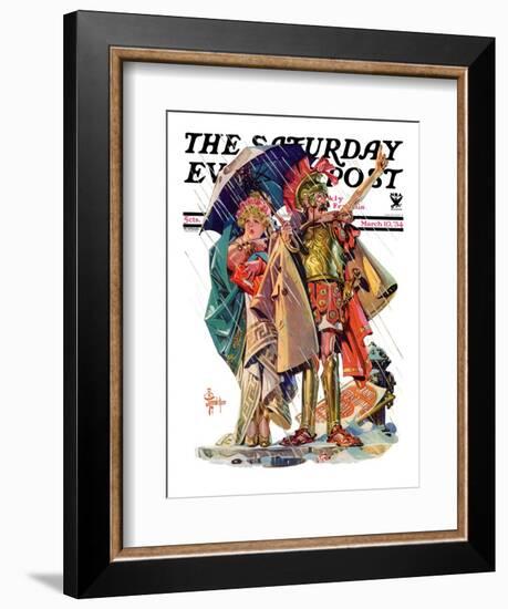 "Roman Costumes," Saturday Evening Post Cover, March 10, 1934-Joseph Christian Leyendecker-Framed Giclee Print