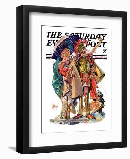 "Roman Costumes," Saturday Evening Post Cover, March 10, 1934-Joseph Christian Leyendecker-Framed Giclee Print