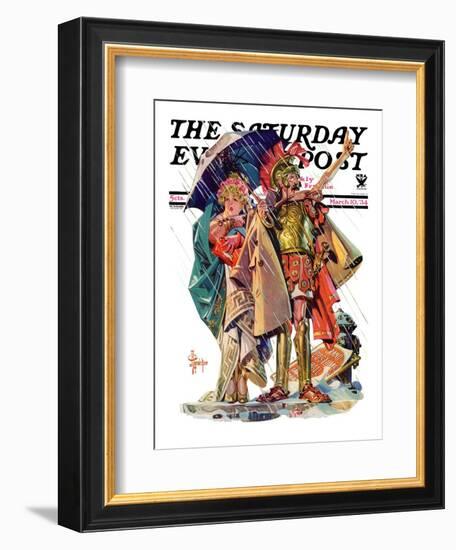 "Roman Costumes," Saturday Evening Post Cover, March 10, 1934-Joseph Christian Leyendecker-Framed Giclee Print