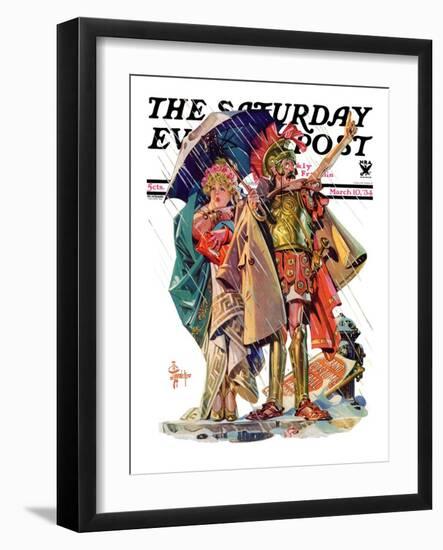 "Roman Costumes," Saturday Evening Post Cover, March 10, 1934-Joseph Christian Leyendecker-Framed Giclee Print