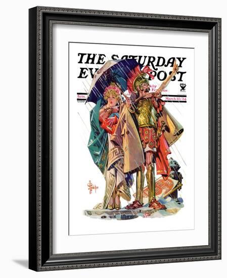 "Roman Costumes," Saturday Evening Post Cover, March 10, 1934-Joseph Christian Leyendecker-Framed Giclee Print