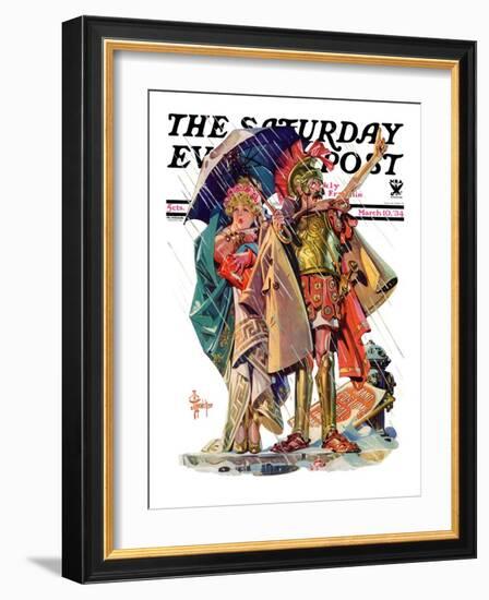 "Roman Costumes," Saturday Evening Post Cover, March 10, 1934-Joseph Christian Leyendecker-Framed Giclee Print