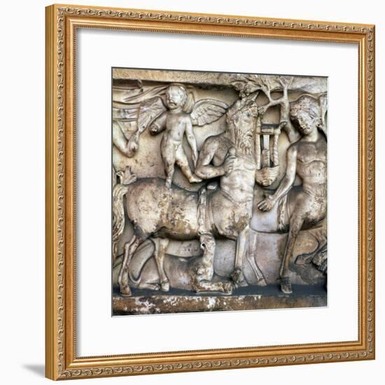Roman depiction of a centaur in a Bacchic procession, 2nd century. Artist: Unknown-Unknown-Framed Giclee Print