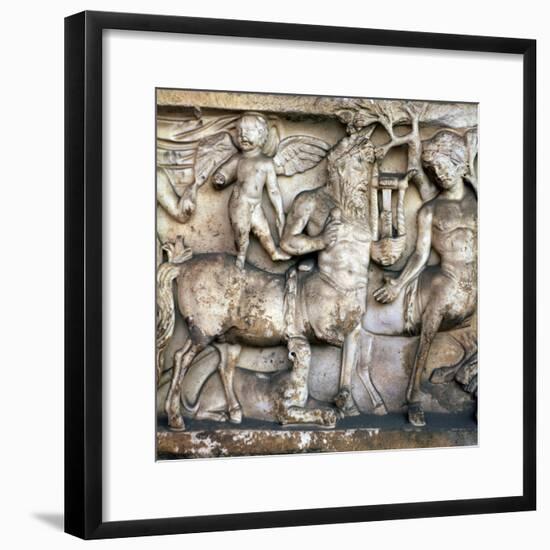 Roman depiction of a centaur in a Bacchic procession, 2nd century. Artist: Unknown-Unknown-Framed Giclee Print