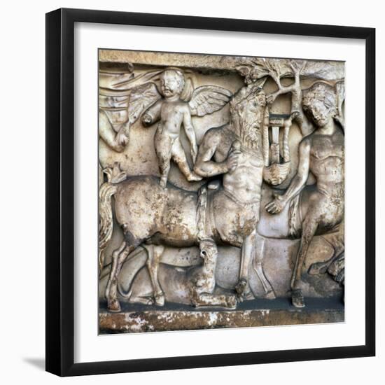 Roman depiction of a centaur in a Bacchic procession, 2nd century. Artist: Unknown-Unknown-Framed Giclee Print