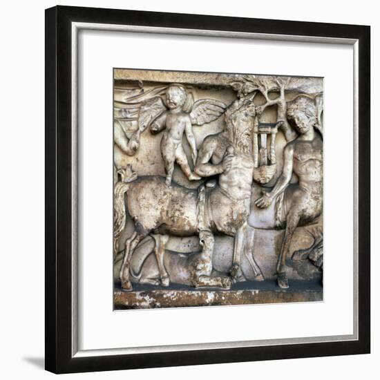 Roman depiction of a centaur in a Bacchic procession, 2nd century. Artist: Unknown-Unknown-Framed Giclee Print