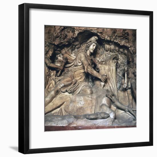 Roman depiction of Mithras killing the bull, 3rd century. Artist: Unknown-Unknown-Framed Giclee Print