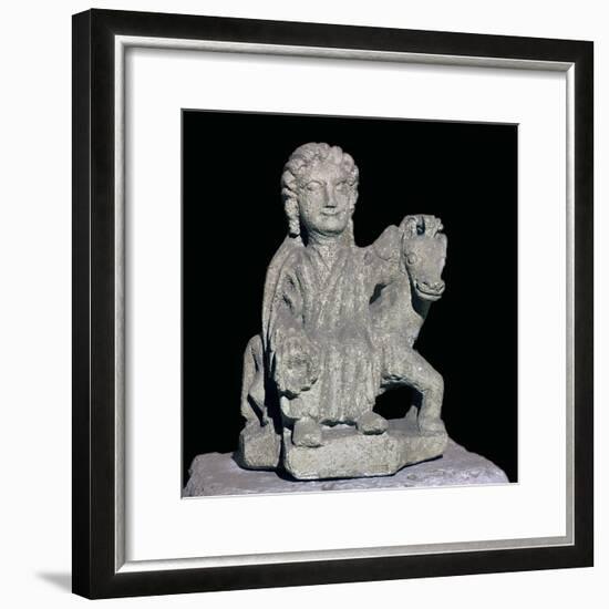 Roman depiction of the Celtic goddess Epona. Artist: Unknown-Unknown-Framed Giclee Print