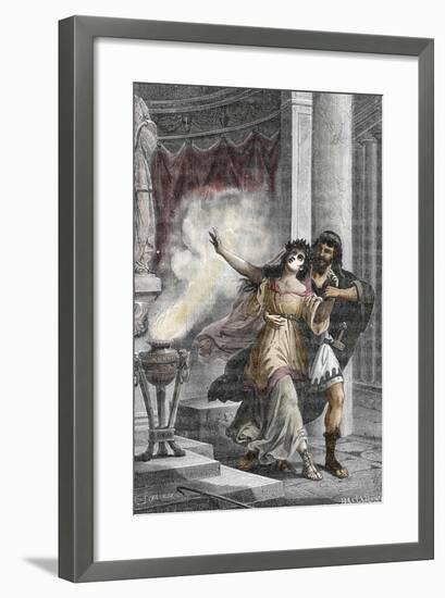 Roman Emperor Heliogabalus Kidnapping a Vestal-null-Framed Giclee Print