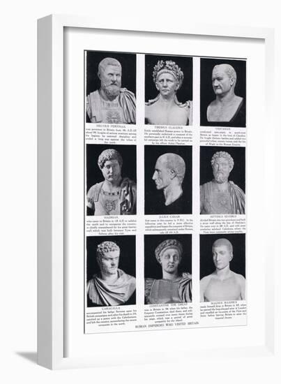 Roman Emperors Who Visited Britain, Illustration from 'Hutchinson's History of the Nations', c.1910-English School-Framed Giclee Print