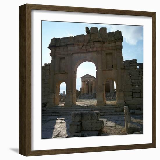 Roman Forum in Suffetula, Tunisia, 2nd Century-CM Dixon-Framed Photographic Print