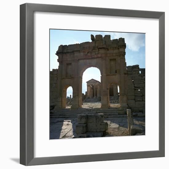 Roman Forum in Suffetula, Tunisia, 2nd Century-CM Dixon-Framed Photographic Print