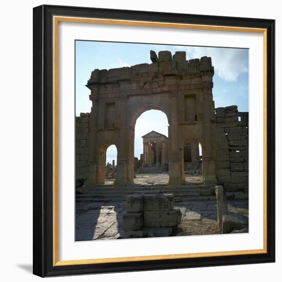 Roman Forum in Suffetula, Tunisia, 2nd Century-CM Dixon-Framed Photographic Print