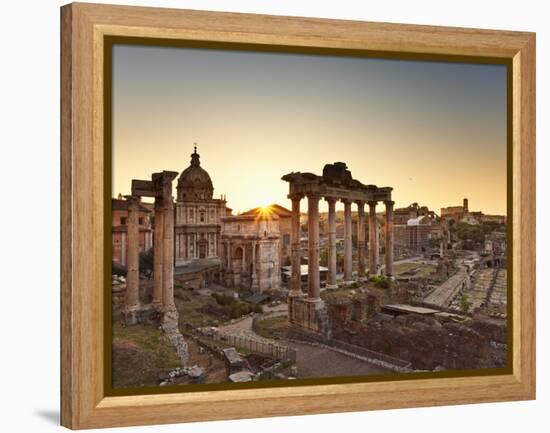 Roman Forum, Rome, Lazio, Italy, Europe-Francesco Iacobelli-Framed Premier Image Canvas