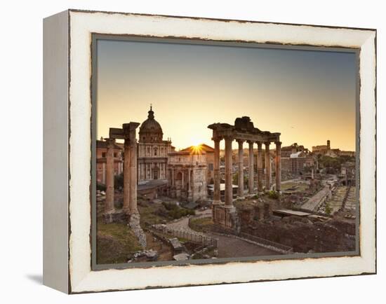 Roman Forum, Rome, Lazio, Italy, Europe-Francesco Iacobelli-Framed Premier Image Canvas