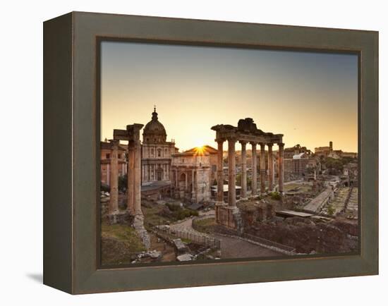 Roman Forum, Rome, Lazio, Italy, Europe-Francesco Iacobelli-Framed Premier Image Canvas