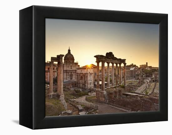 Roman Forum, Rome, Lazio, Italy, Europe-Francesco Iacobelli-Framed Premier Image Canvas