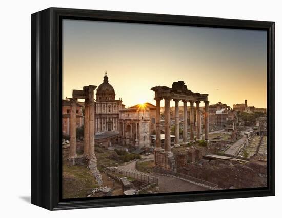 Roman Forum, Rome, Lazio, Italy, Europe-Francesco Iacobelli-Framed Premier Image Canvas