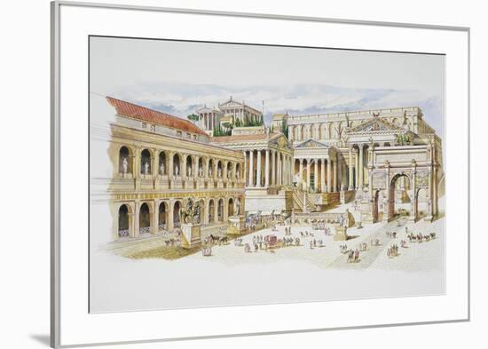 Roman Forum-Italian School-Framed Premium Giclee Print