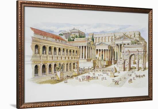 Roman Forum-Italian School-Framed Premium Giclee Print