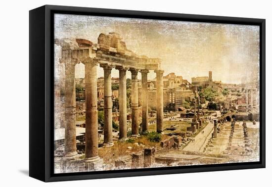 Roman Forums - Artistic Retro Styled Picture-Maugli-l-Framed Stretched Canvas