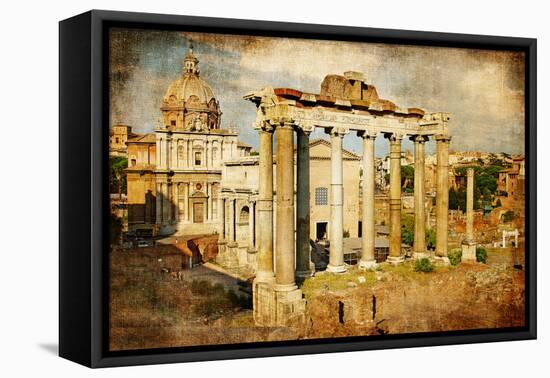 Roman Forums - Picture in Retro Style-Maugli-l-Framed Premier Image Canvas