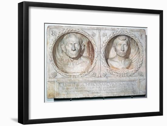 Roman funerary relief of a husband and wife-Unknown-Framed Giclee Print