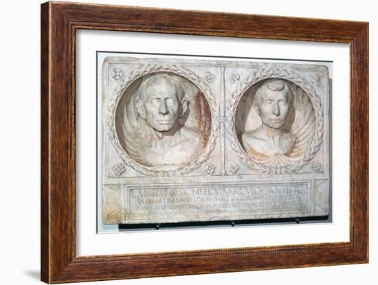 Roman funerary relief of a husband and wife-Unknown-Framed Giclee Print