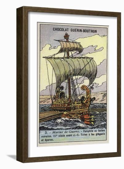 Roman Galley, 3rd Century Bc-null-Framed Giclee Print