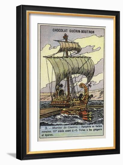 Roman Galley, 3rd Century Bc-null-Framed Giclee Print