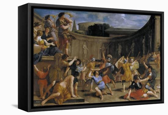Roman Gladiators-Giovanni Francesco Romanelli-Framed Premier Image Canvas