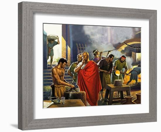 Roman Glass Factory-Severino Baraldi-Framed Giclee Print