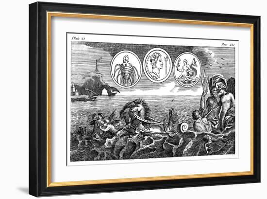 Roman God Neptune, 18th Century-null-Framed Giclee Print