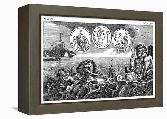 Roman God Neptune, 18th Century-null-Framed Premier Image Canvas