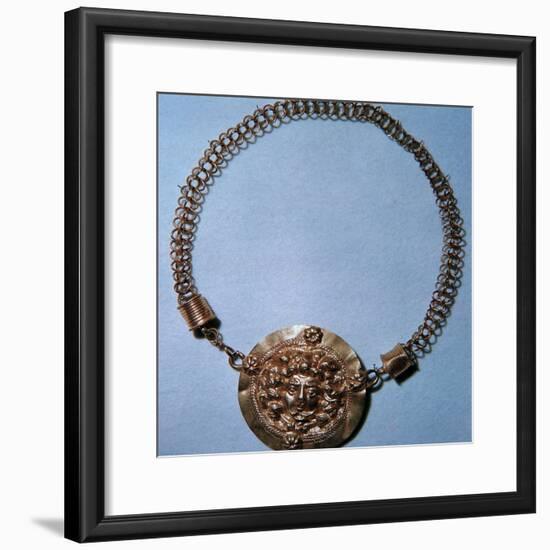 Roman gold pendant of a Gorgon's head, 2nd century-Unknown-Framed Giclee Print