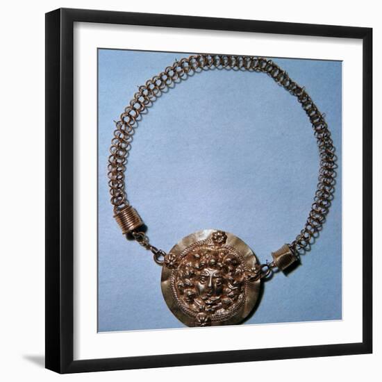 Roman gold pendant of a Gorgon's head, 2nd century-Unknown-Framed Giclee Print