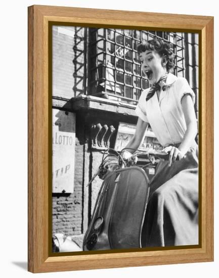 Roman Holiday, Audrey Hepburn, 1953-null-Framed Stretched Canvas