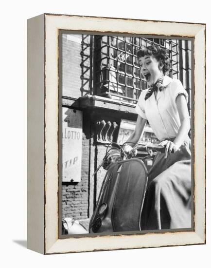 Roman Holiday, Audrey Hepburn, 1953-null-Framed Stretched Canvas