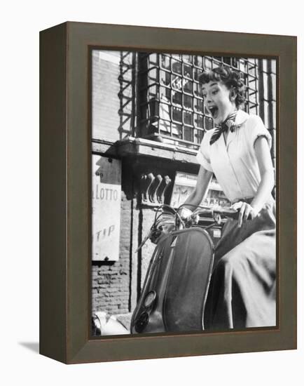 Roman Holiday, Audrey Hepburn, 1953-null-Framed Stretched Canvas