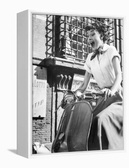 Roman Holiday, Audrey Hepburn, 1953-null-Framed Stretched Canvas