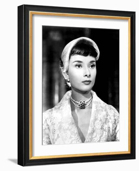 Roman Holiday, Audrey Hepburn, 1953-null-Framed Premium Photographic Print