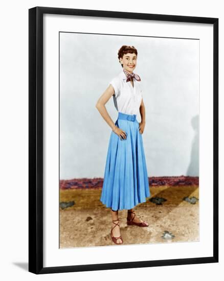 Roman Holiday, Audrey Hepburn, 1953-null-Framed Photo