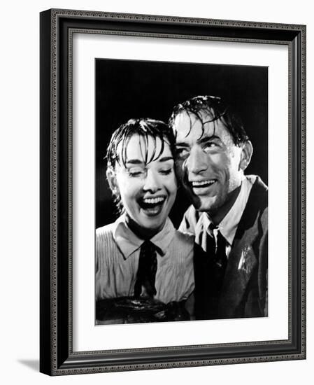 Roman Holiday, Audrey Hepburn, Gregory Peck, 1953-null-Framed Photo