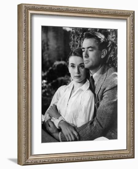 Roman Holiday, Audrey Hepburn, Gregory Peck, 1953-null-Framed Photo