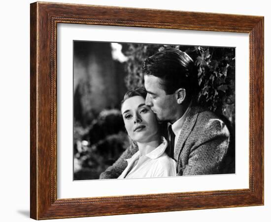 Roman Holiday, Audrey Hepburn, Gregory Peck, 1953-null-Framed Premium Photographic Print